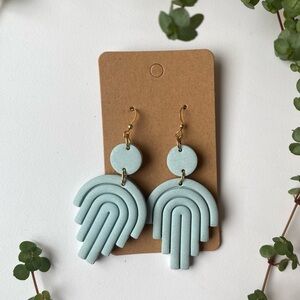 Hand made polymer clay earrings, brass findings, and gold-plated hooks